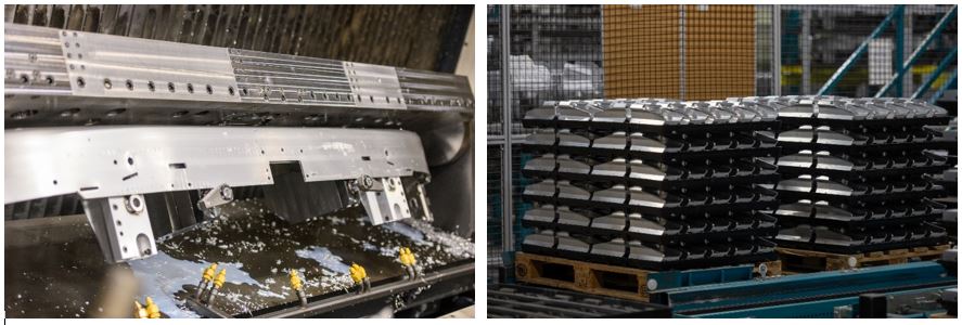 Front underrun protection component in aluminium, for trucks and large commercial vehicles