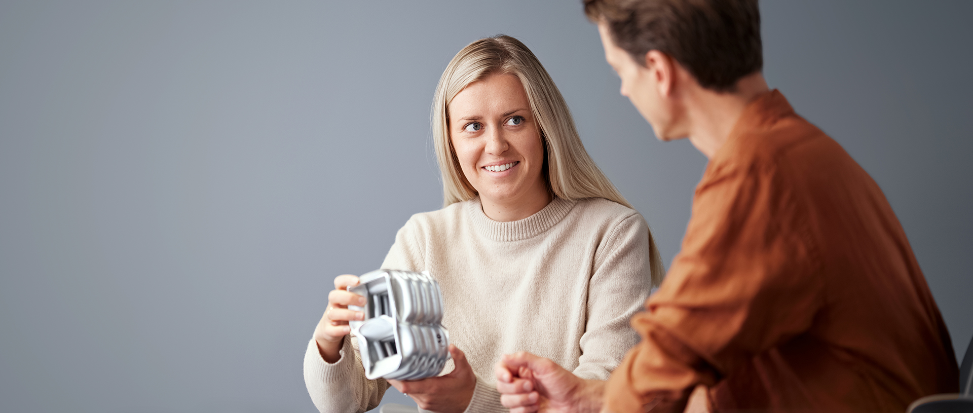 a man and a woman shaking hands