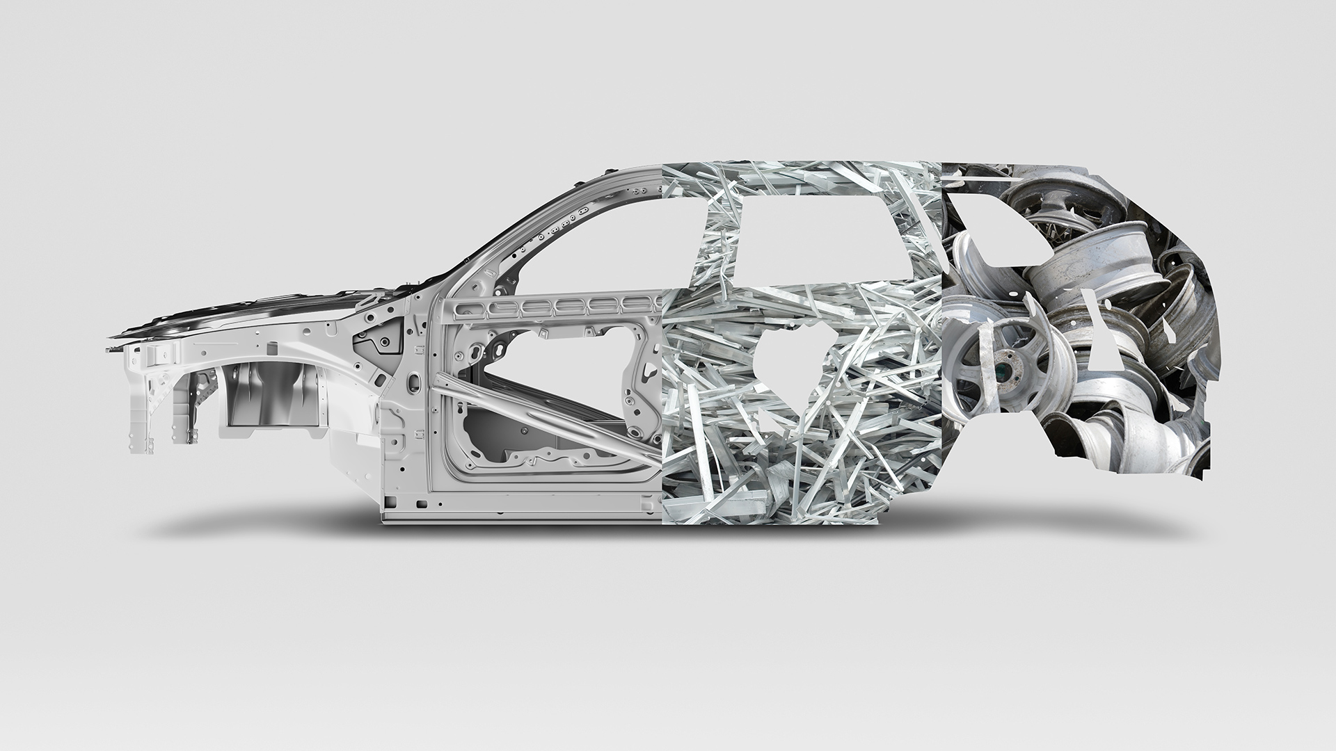 a silver car with a white background