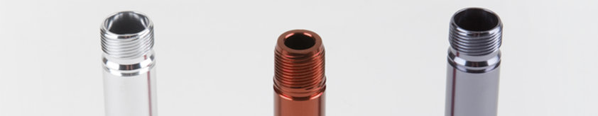 Aluminium pieces with different finishes