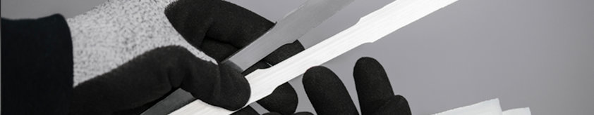 Hands holding aluminium pieces