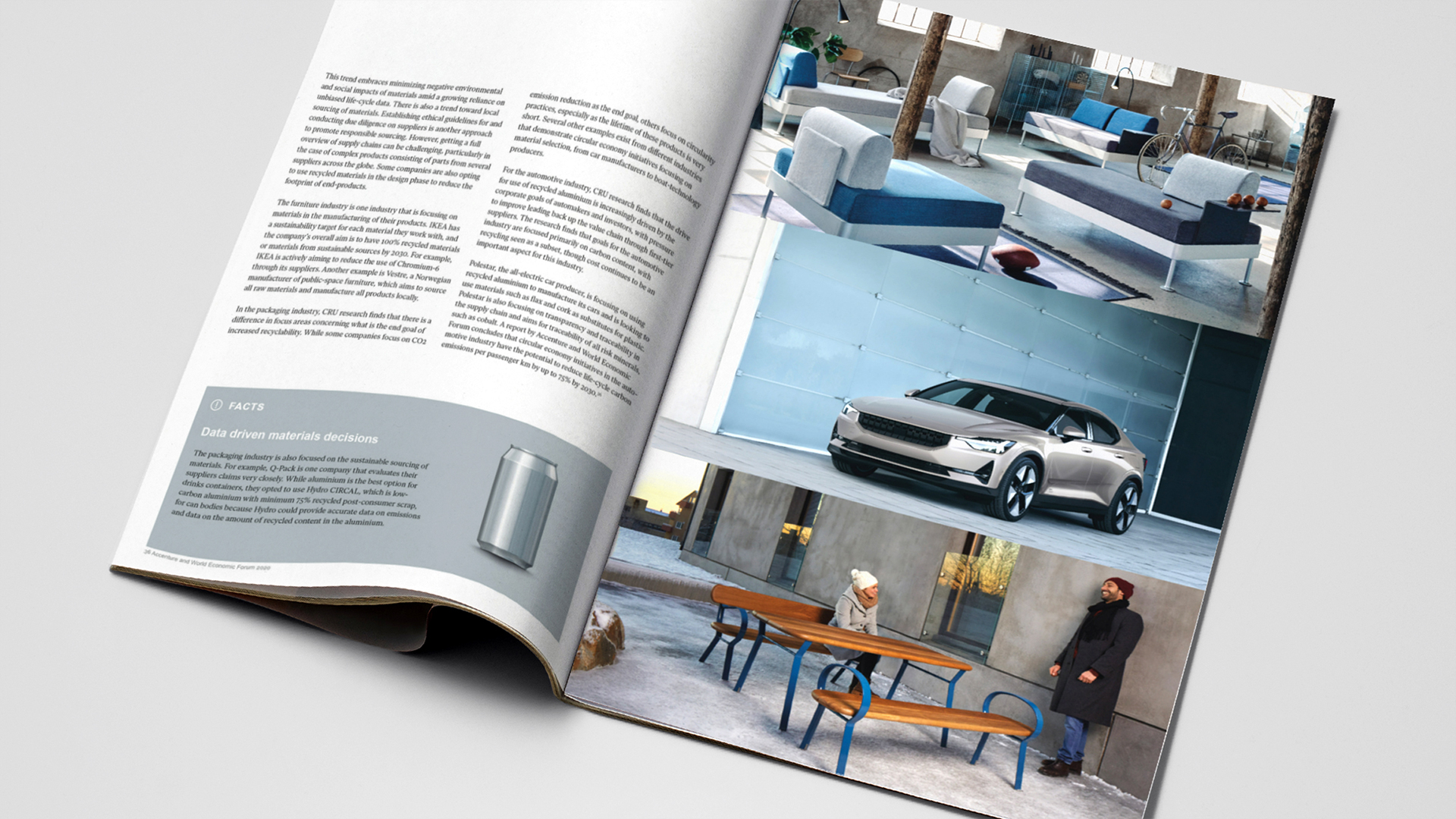 a magazine with a car on it