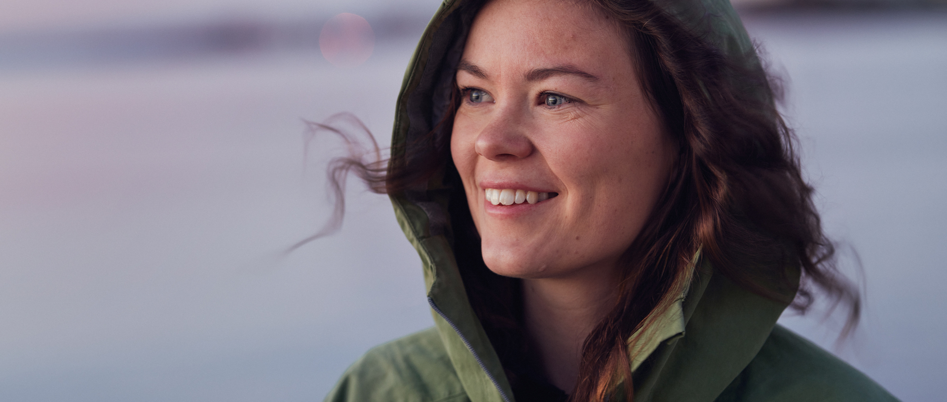 a woman with long hair
