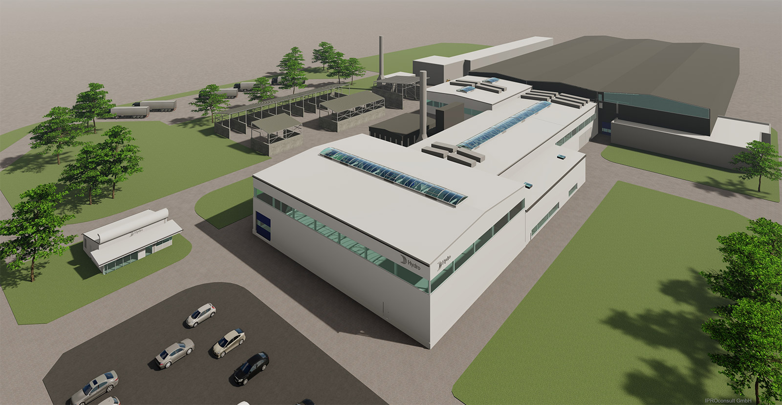 Illustration showing how the expanded recycling plant will look like in Rackwitz, Germany.