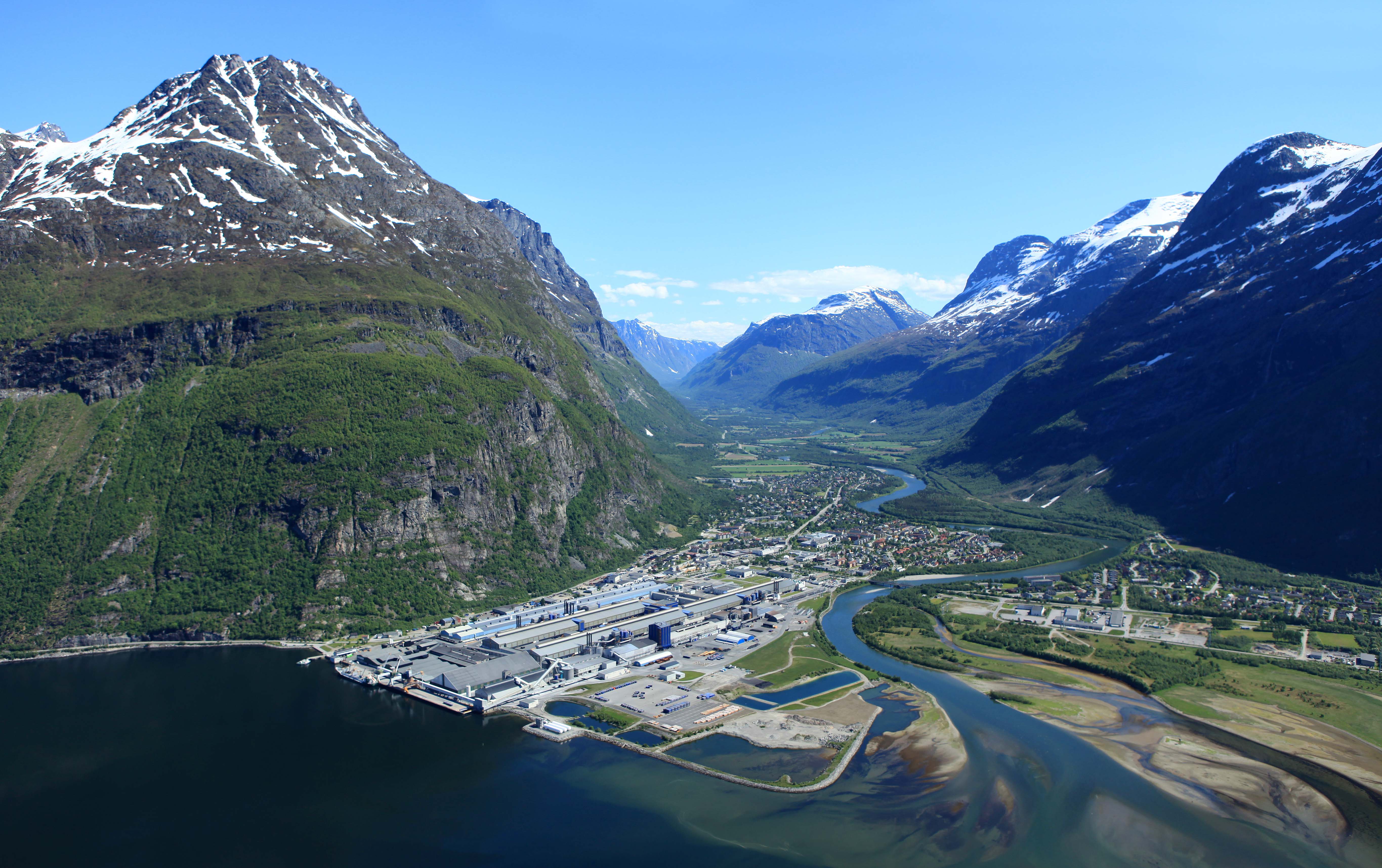 Aerial view of Hydro Sunndal