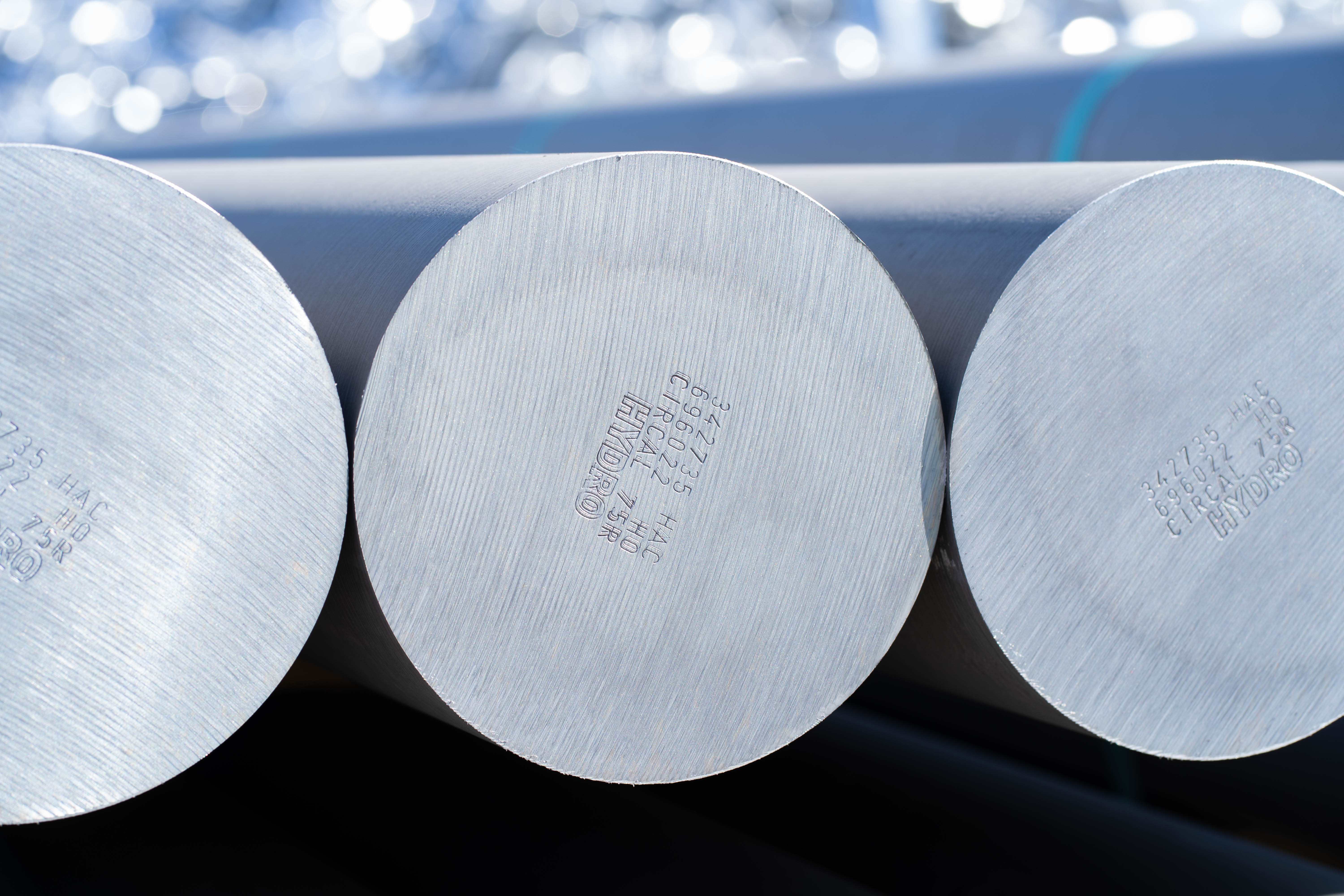 a close-up of some aluminium