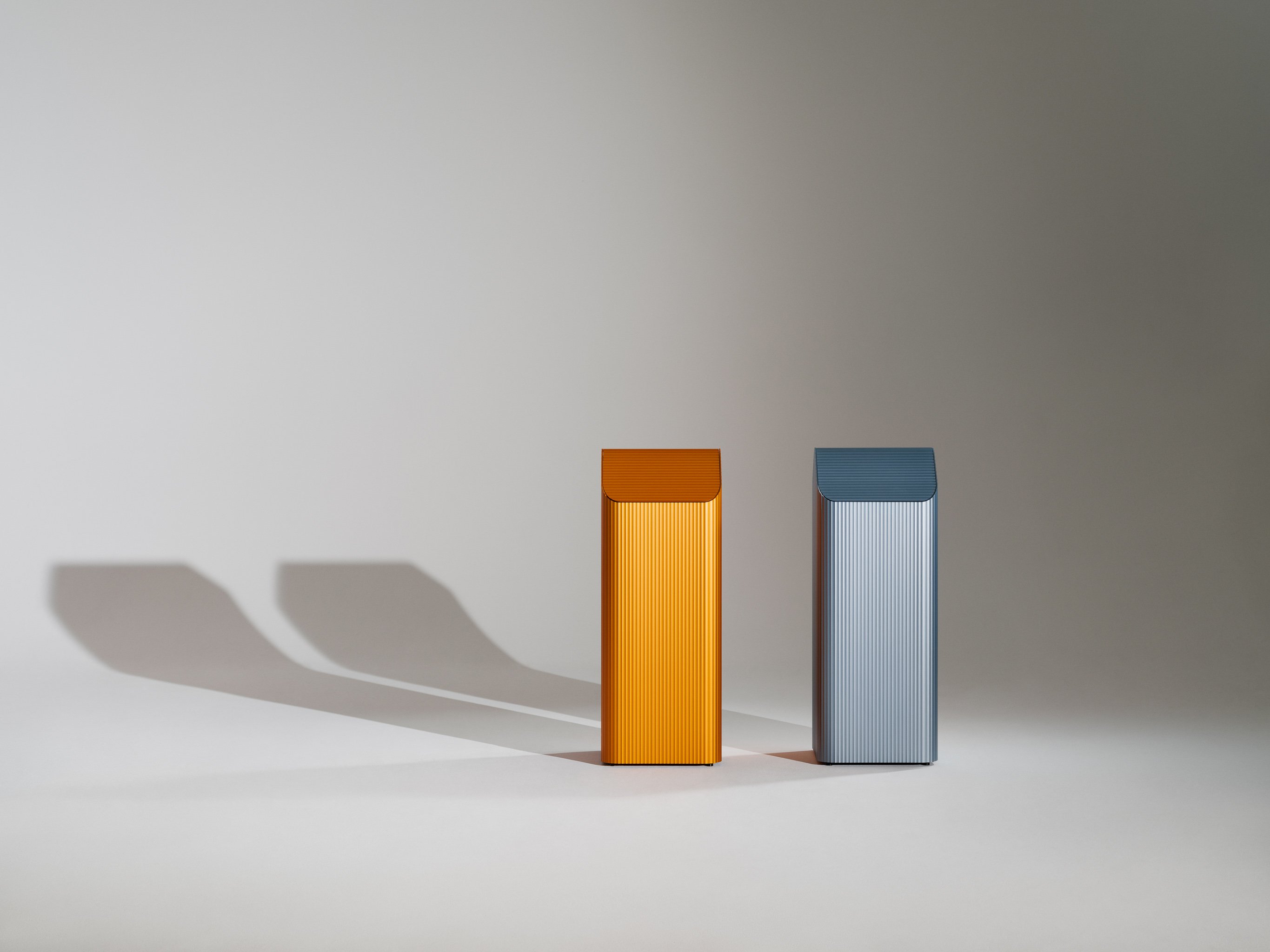 Recycling bins made of aluminium for Milan Design Week 