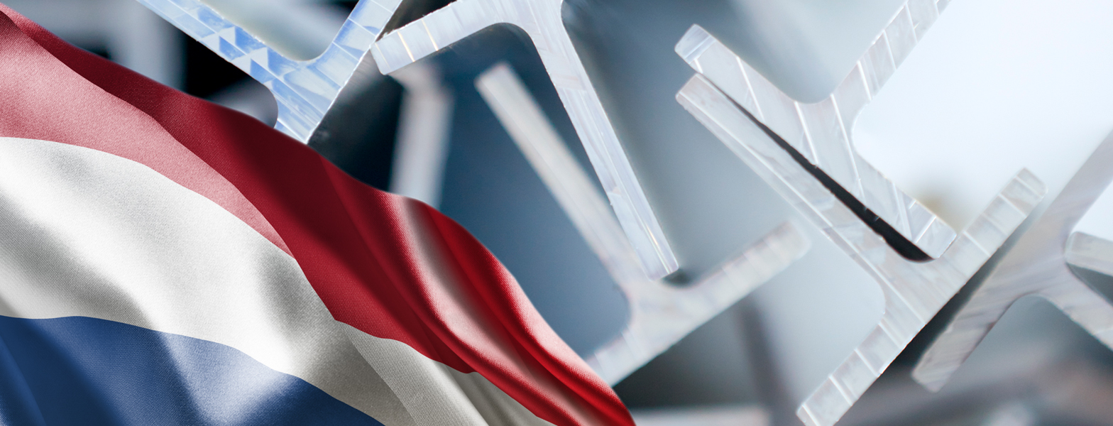 Dutch flag with extruded profiles