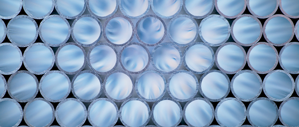 stack of welded tubes